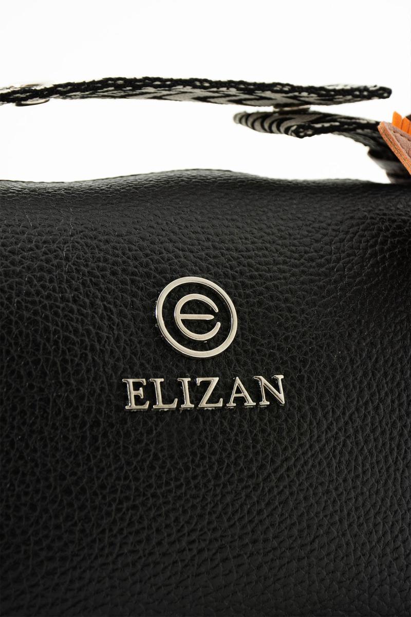 Elizan Ethno Chic Siyah Omuz Çantası