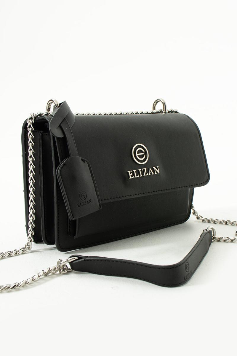 Elizan Flap Luxe Siyah Silver