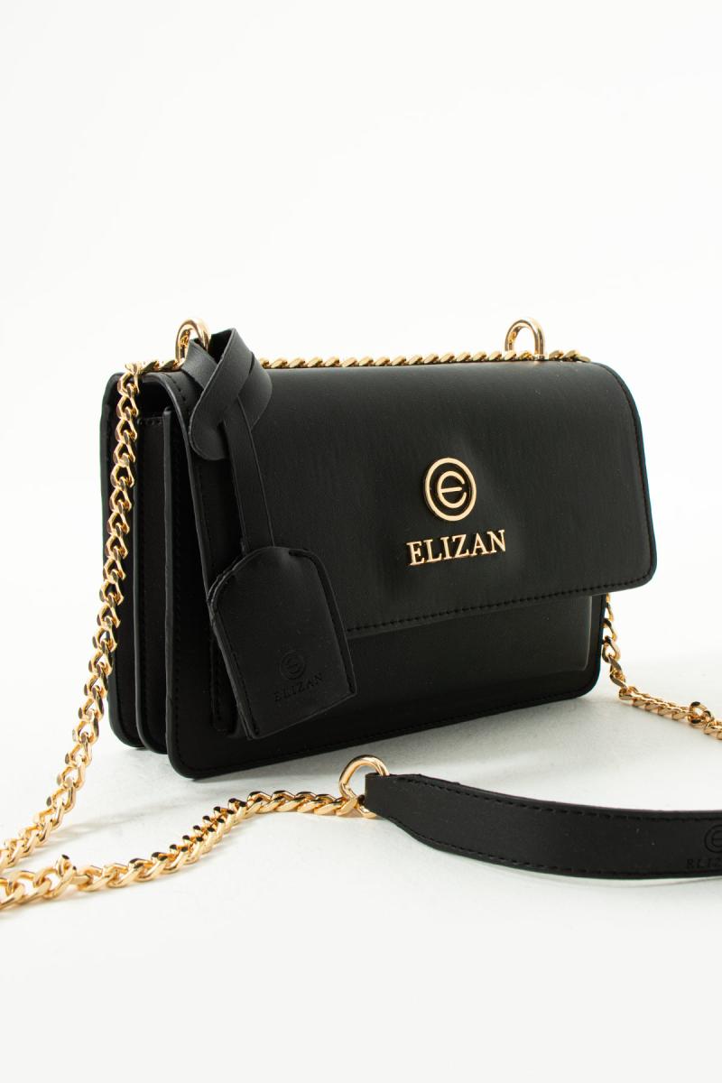 Elizan Flap Luxe Siyah Gold