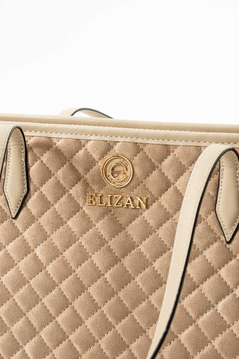 Elizan Vizon Süet Tote Çanta